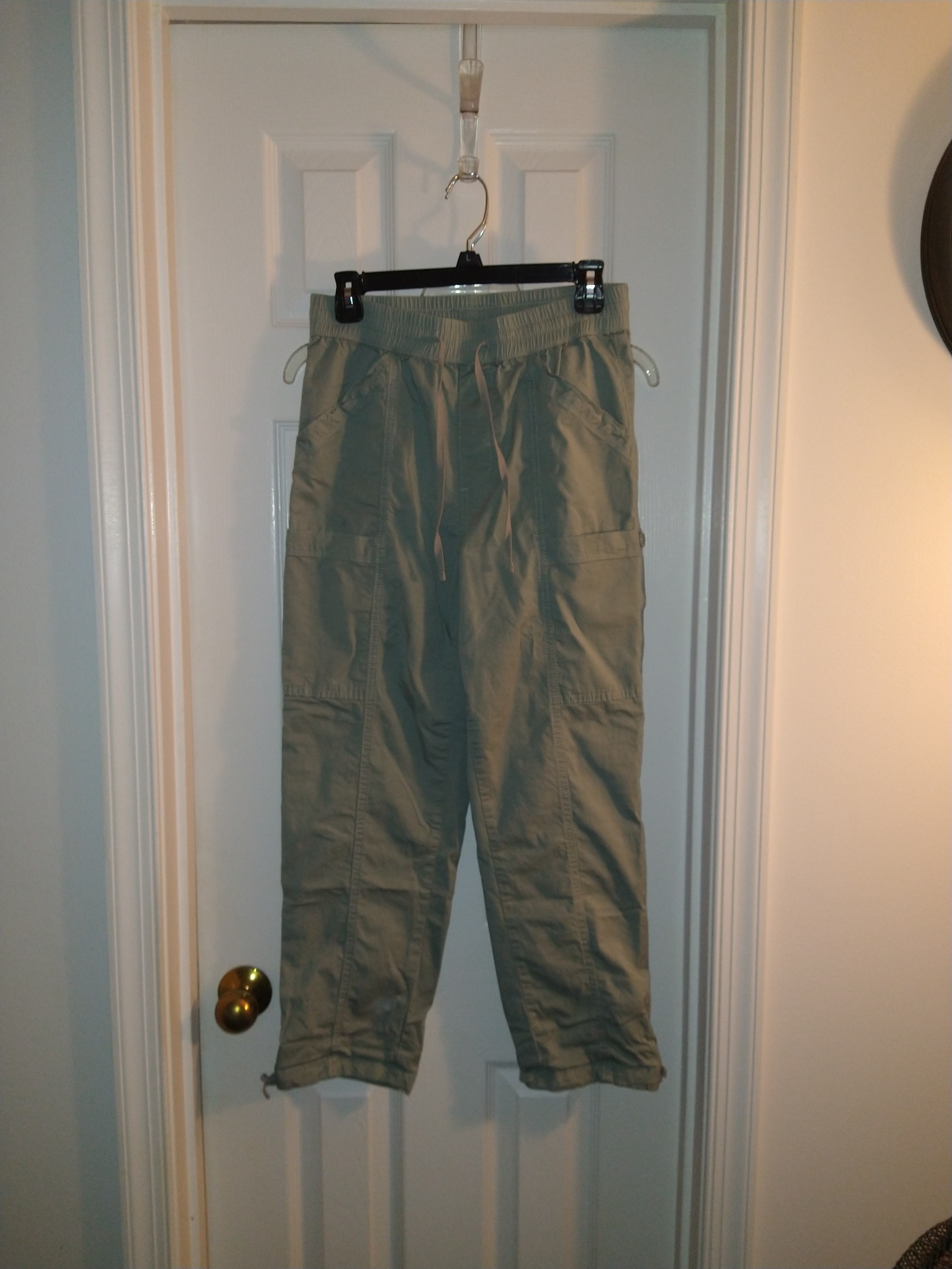Straight-Leg Drawstring Utility Pants - Olive